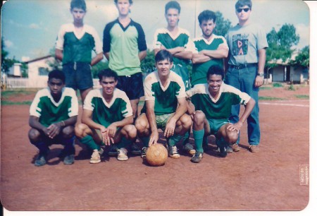Em pé: Fininho (em memória) , Carlão , Laco , Nenê e Sergio / Agachados: Leandro , Tiãozinho , Zé Polaco (em memória) , Ismael - Nov - 1991